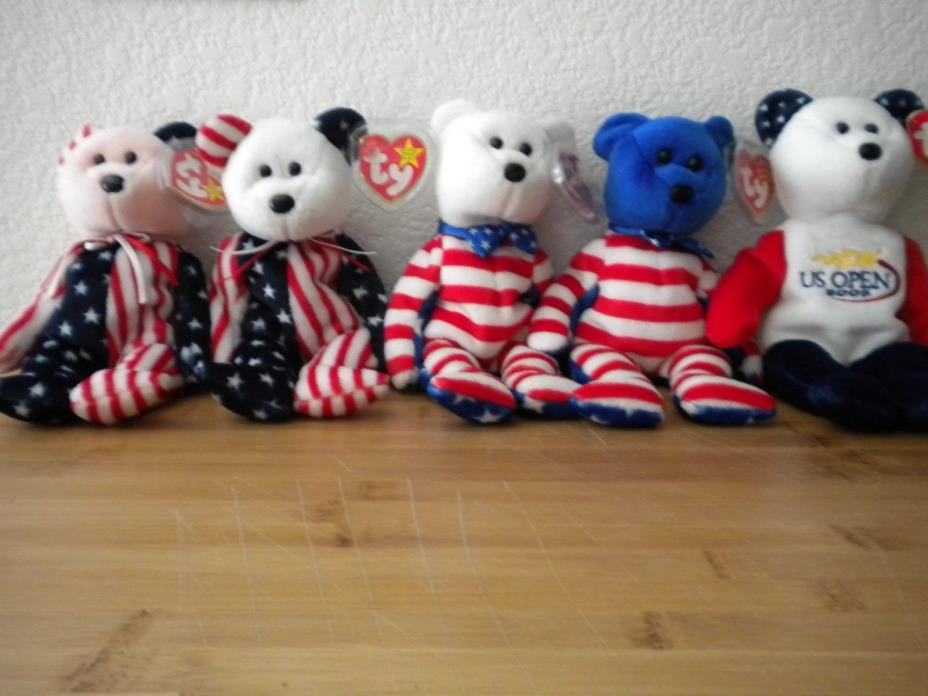 Five Bear Set  2 - Spangle - 2 - Liberty - 1 - Smash