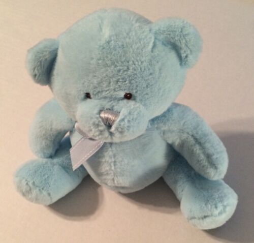 Baby Ganz Light Blue Bear Plush with Rattle 8