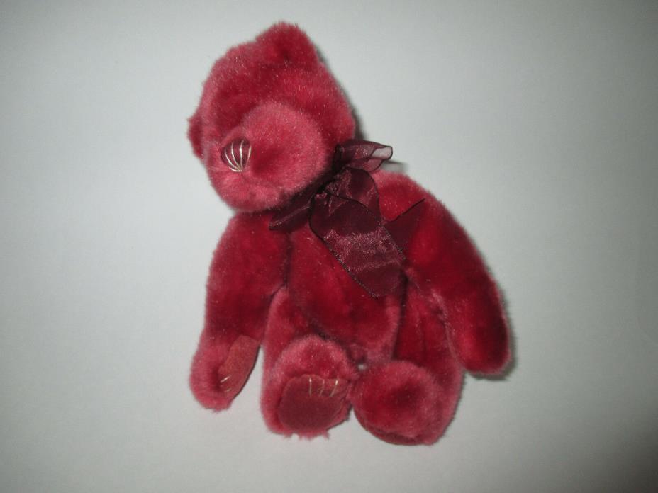 Heritage Collection by Ganz 2000 Ally Red Colored Teddy Bear Sits 6