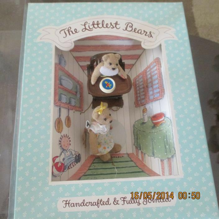 VTG. GUND -THE LITTLEST BEARS- MOTHER And BABY IN HIGHCHAIR- 1950'S- NEW- FUN!