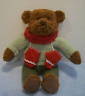 Hallmark Plush Brown Teddy Bear  TEDDY MITTENS Christmas Bear
