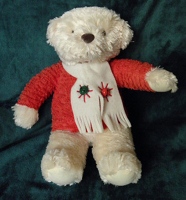 Hallmark JINGLE BEAR Musical Plush Xmas Stuffed Animal Teddy Cream Polar Bells