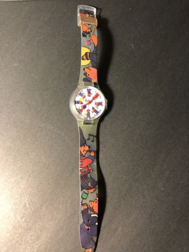 Rare Vintage Harrods London Teddy Bear Watch Wristwatch Works Great