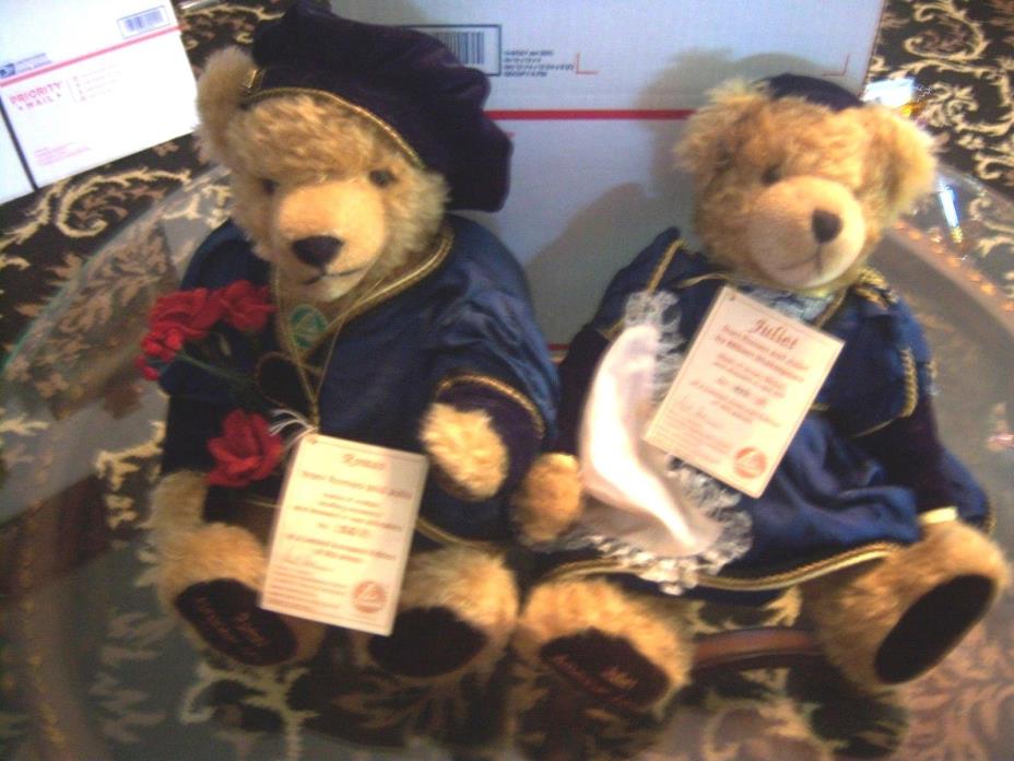 Hermann Bear Romeo and Juliet Shakespeare Bear EUROPEAN & AM EDITION pair  bears