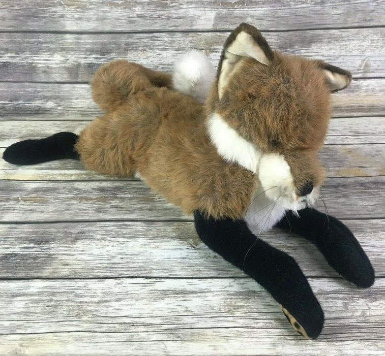 Merrythought Fox Plush Lying Down Merry Thought Made In England Rare Over 2 Feet