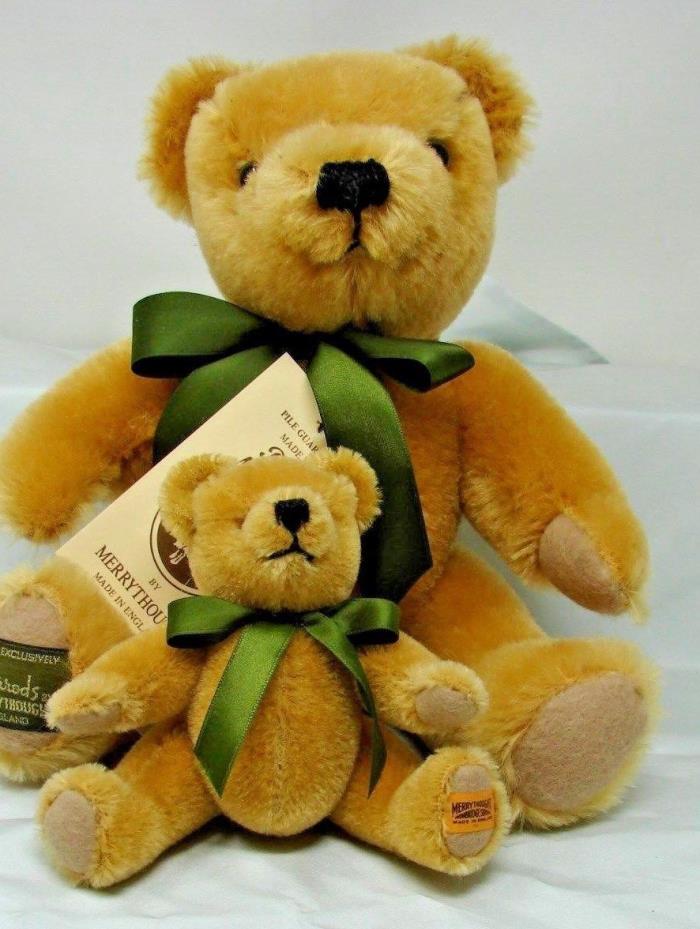 LOT 2 PURE MOHAIR MERRYTHOUGHT JOINTED TEDDY BEARS