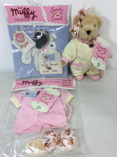 MUFFY - SWEETS FOR THE SWEET lot (BEAR and 2 OUTFITS)