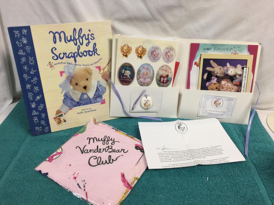 Muffy VanderBear Collection Scrapbook, Club scarf, Dealer only gifts, etc