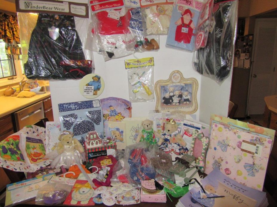 Huge Muffy Vanderbear Old Stock Store Lot Bears Clothes Accessories Club Gifts