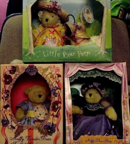 Lot of 3 MUFFY VANDERBEAR's - Mint with Tags and Box--1994, 1997, & 1998