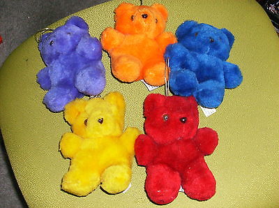 TEDDY BEARS. 5 DIFFERENT COLORS