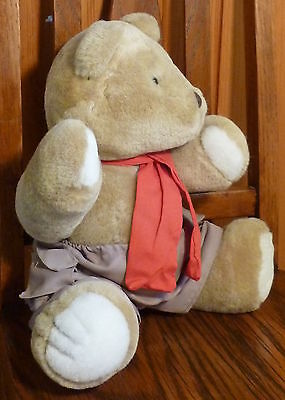 1985 BEARLAND Plush AVIATOR BEAR Cargo Pants Red Scarf OR Undressed BEAR