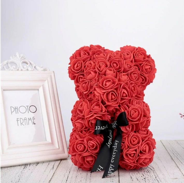 Giant Large Huge Big Teddy Bear Red Rose Flower Bear Valentine Day Gift NEW 25cm