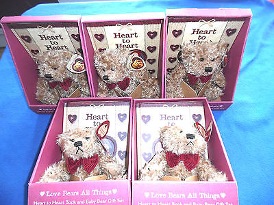 Lot 5 Christian Love Bears All Things bear Heart to Heart book sets. $65 RETAIL