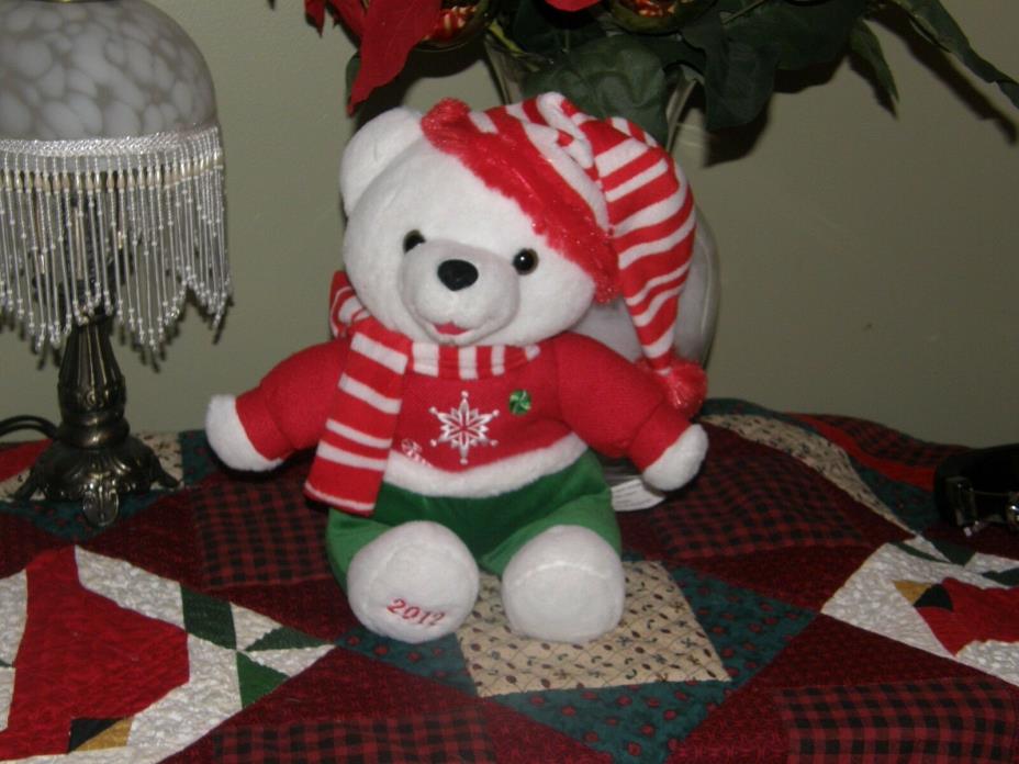 2012 Snowflake Teddy Bear Boy 10 inch sitting