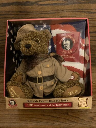 100th ANNIVERSARY of the TEDDY BEAR - THEODORE ROOSEVELT Limited Edition NEW NIB