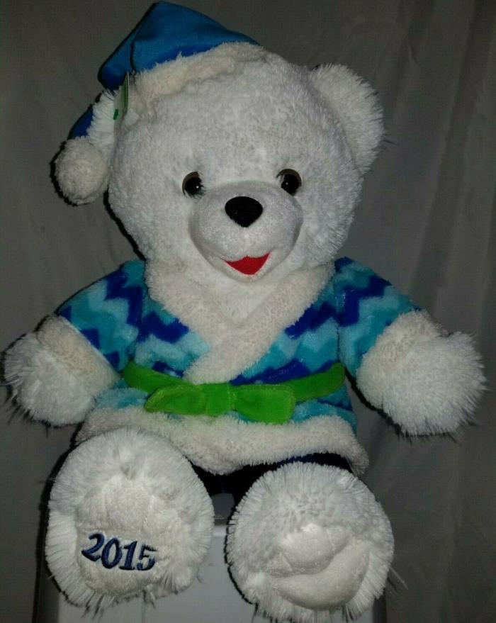2015 WalMART CHRISTMAS Snowflake TEDDY BEAR White A Boy 20