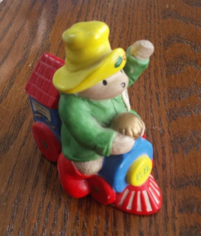 Paddington Bear Riding on Train Figurine. Eden Toys 1991