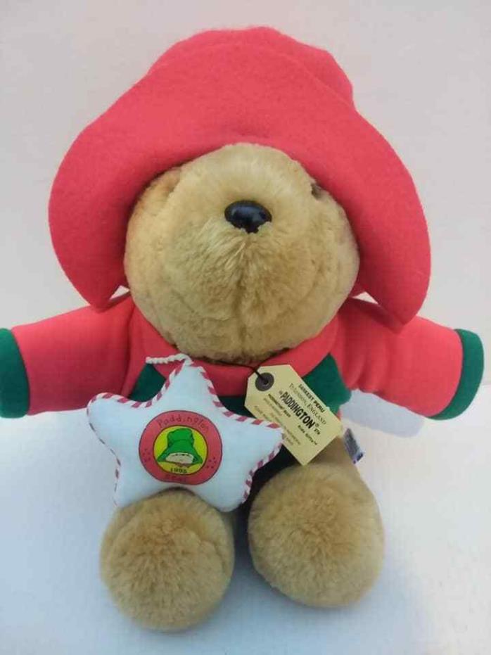 Paddington Bear 16” Plush Stuffed Animal Christmas 1995 Sears Kids Gifts