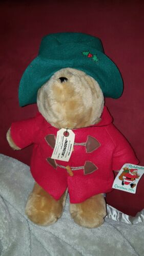Paddington Bear Plush Teddy Bear  Christmas 1994 Sears Original Tags