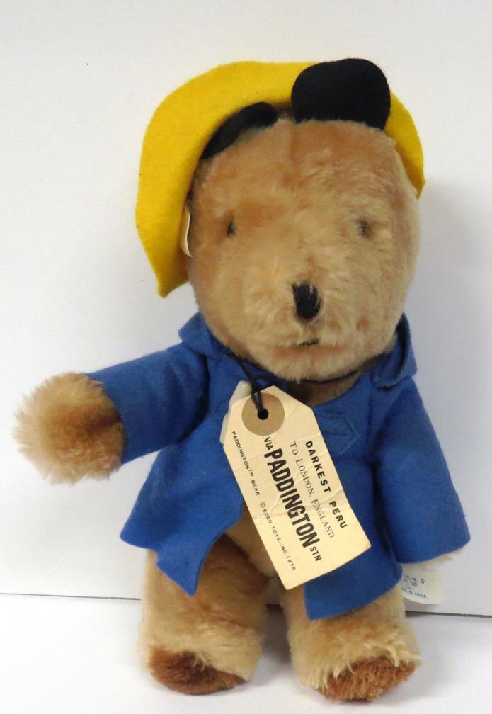 Paddington Bear w/Eden Toys 1975 Tag 8-l/2