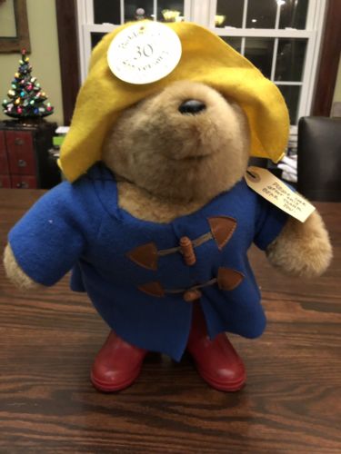 Vintage Paddington Bear 30th Anniversary Eden 1988 Red Boots Hat Rain Coat
