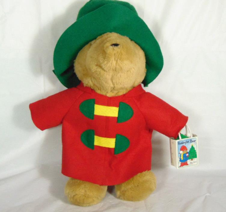 Paddington Bear In Red Rain Coat With Bag and Tree 17 