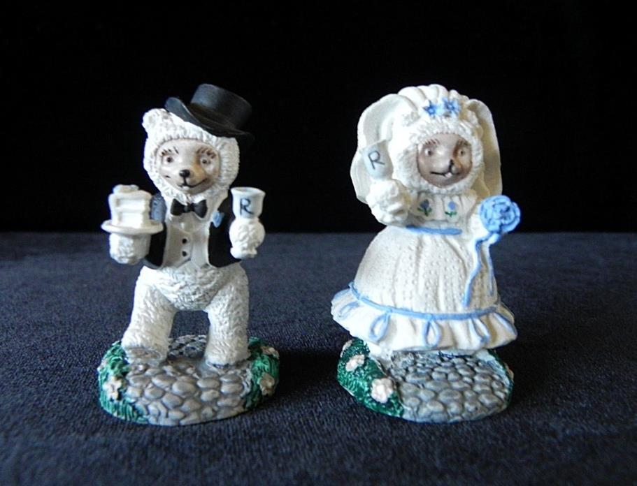 Robert Raikes MINI BEARS BRIDE & GROOM WEDDING FIGURINES Applause Inc.