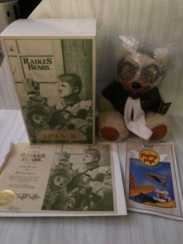 Robert Raikes LINDY JR Pilot Mohair Bear Excellent Condition ZZZ8016/ 10000
