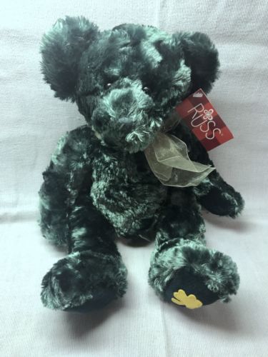 RUSS Brand “Blarney Bear” Shamrock Beanie Plush Teddy Bear • NEW