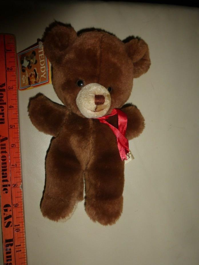 RUSS TEDDY  BEAR 1979 VINTAGE BROWN BEAR with tag PRESIDENT ROOSEVELT BEAR 9