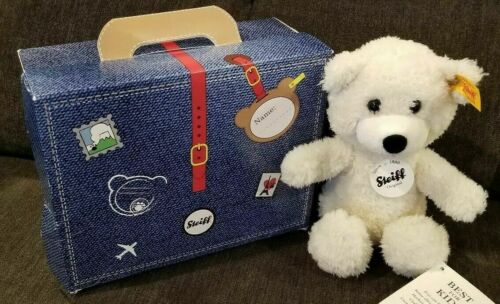 Steiff plush Teddy Bear Sunny Cream with Suitcase~Made in Germany~113352~NEW