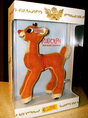 STEIFF NORTH AMERICAN CHRISTMAS EXCLUSIVE RUDOLPH RED NOSED REINDEER 667527 2004