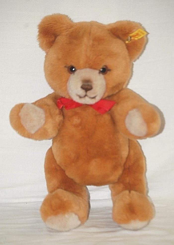 Original Plush Steiff Teddy Bear Petsy W. Germany Brass & Cloth Ear Tag 0230/35