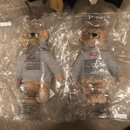 Supreme Steiff Teddy Bear BOX LOGO HEATHER GRAY 2x