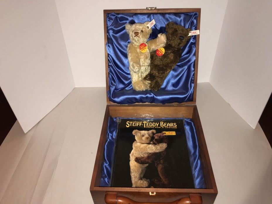 Steiff - Teddy Bears - Love for a Lifetime Set In Wooden Box VERY RARE See Pics