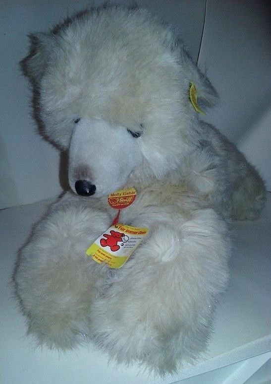 Vintage German Steiff MOLLY Eisbar Polar Bear 0334/45 Stuffed Animal