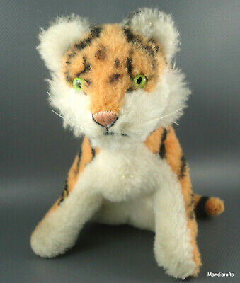 Steiff Tiger Ponx Dralon Plush Wild Cat Zoo Animal 17cm 7in 1971 -74 no ID Vtg