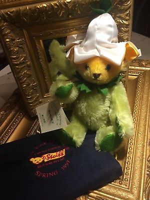 STEIFF SPROUT 1997 GREEN YELLOW TEDDY BEAR 665271 STUFFED ANIMAL 13