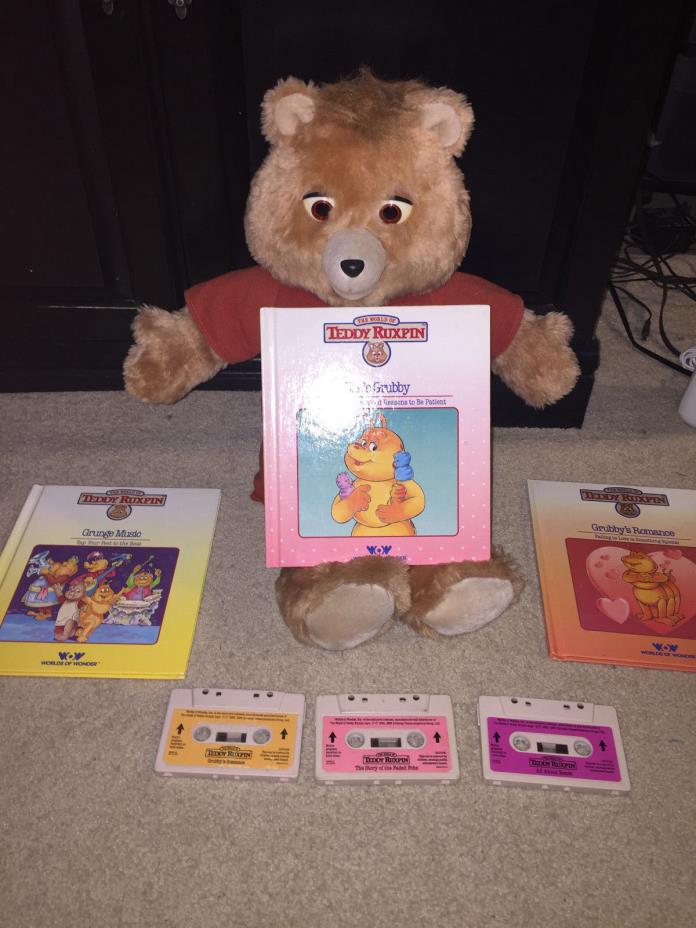 1985 teddy ruxpinvintage books and tapes lot