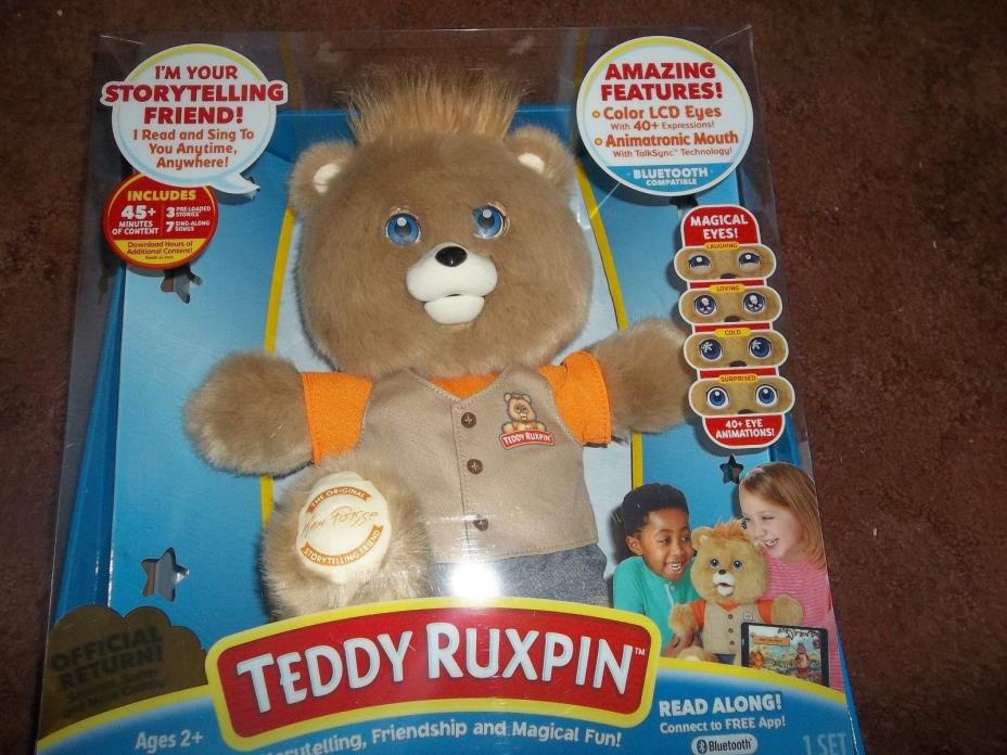 TEDDY RUXPIN 2017 BRAND NEW Innovative ANIMATED Cuddly BEAR w/ Bluetooth