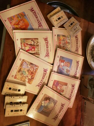 Worlds Of Wonder WOW Talking Mother Goose 7 Tapes 7 books lot