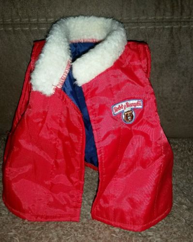 Vintage 1985 Teddy Ruxpin adventure outfit red jacket vest