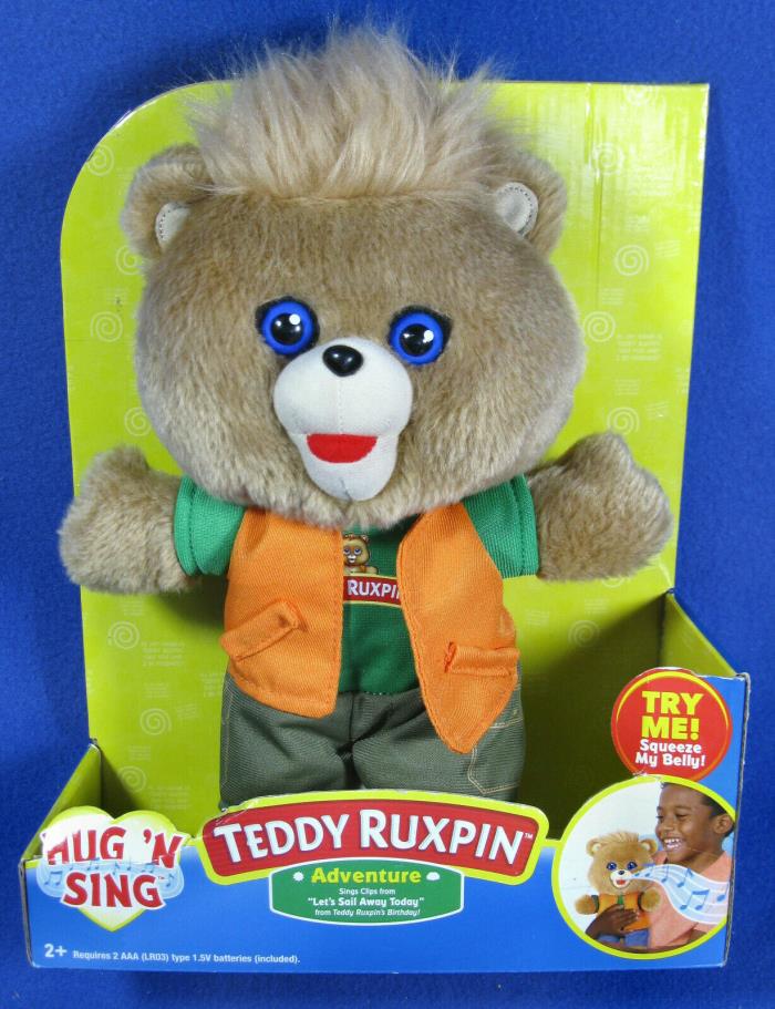 Teddy Ruxpin Adventure Style Teddy Hug & Sing w/Sound 2018 NIB