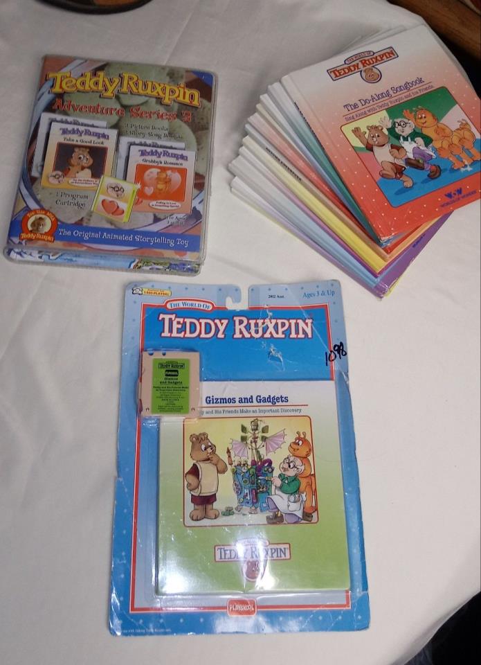 Teddy Ruxpin Lot Books 1980's Books & Tape 1995 & 2006
