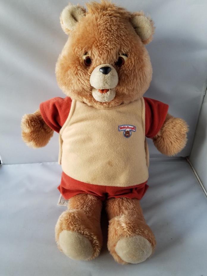 Teddy Ruxpin 1985 Worlds of Wonder Teddy Bear Tape Player Vintage Toy Collect