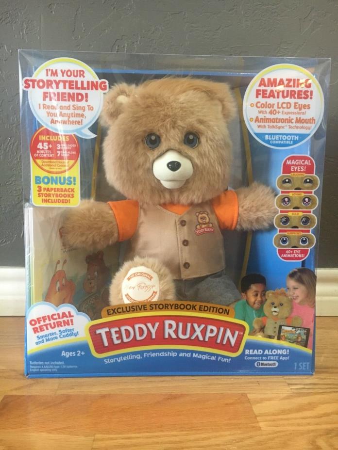 Teddy Ruxpin 2017 Exclusive Storybook Edition, New Unopened, 3 books incl.