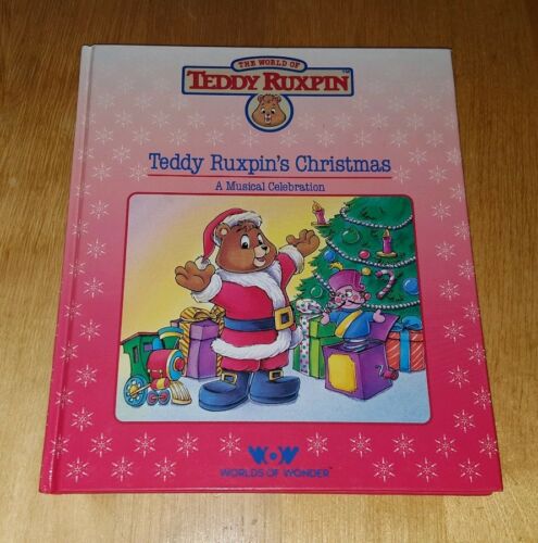 1986 TEDDY RUXPIN'S CHRISTMAS STORY BOOK ONLY VTG MUSICAL CELEBRATION TEDDY BEAR