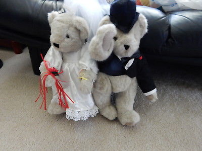 Vermont Teddy Bear Wedding Bears Bride and Groom NWT
