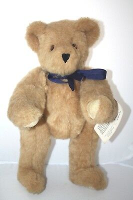 Vermont Jointed Teddy Bear 1991 Handmade With Tags Clean Great Shape 17